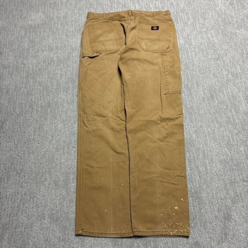 y2k dickies tan heavy denim loose relaxed fit baggy skater carpenter jeans